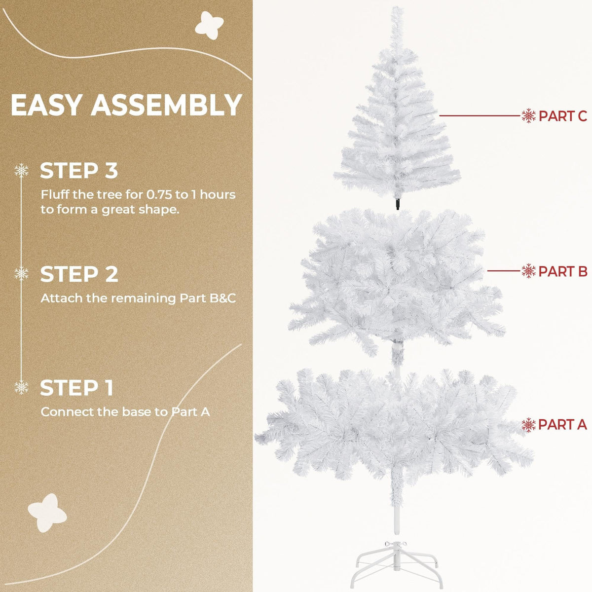 Shano Artificial Christmas Tree Bushy , Foldable Stand