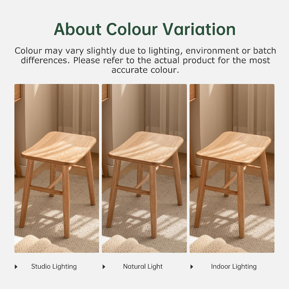 Shano Solid Red Oak Dressing Stool | Curved Seat | Pre-Assembled | 150kg | 2 Finishes