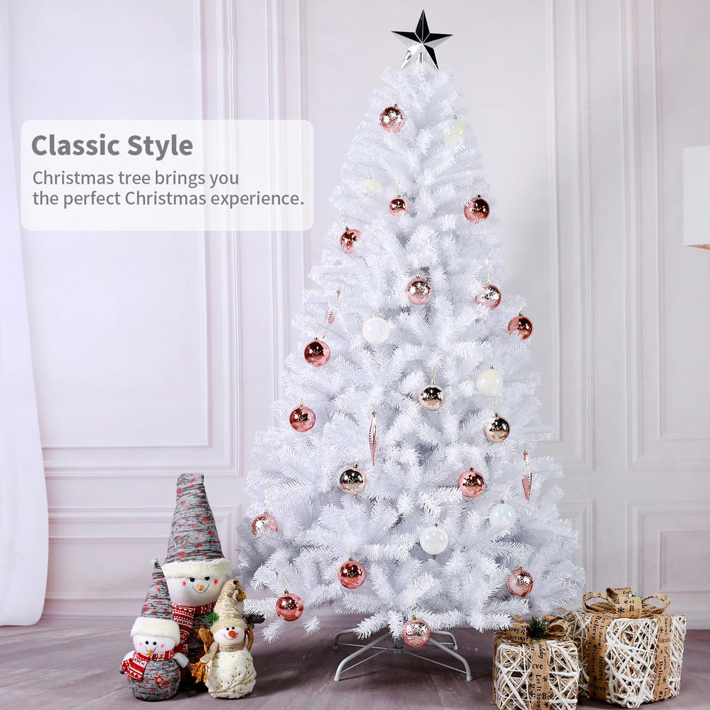 Shano Premium Christmas Tree 1432 Branch Tips Green Xmas Trees Bushy Artificial Christmas Tree Pine Tree with Metal Stand Easy to Assemble Realistic Spruce Branches Christmas Tree for Indoor and Outdoor