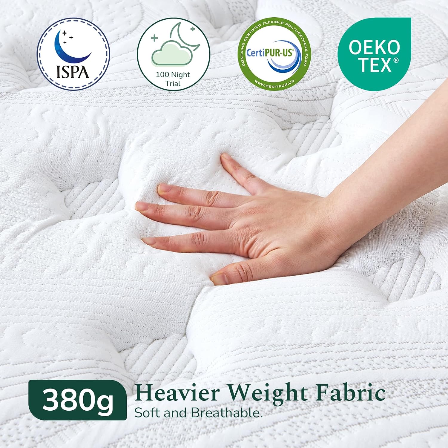 Hybrid Pocket Spring & Memory Foam Mattress | 7-Zone Orthopaedic Support | Medium Firm | Single to Super King