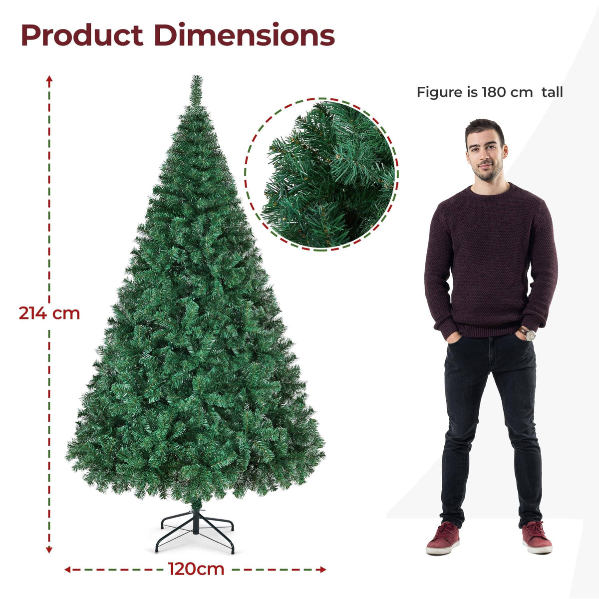 Shano Artificial Christmas Tree Bushy , Foldable Stand