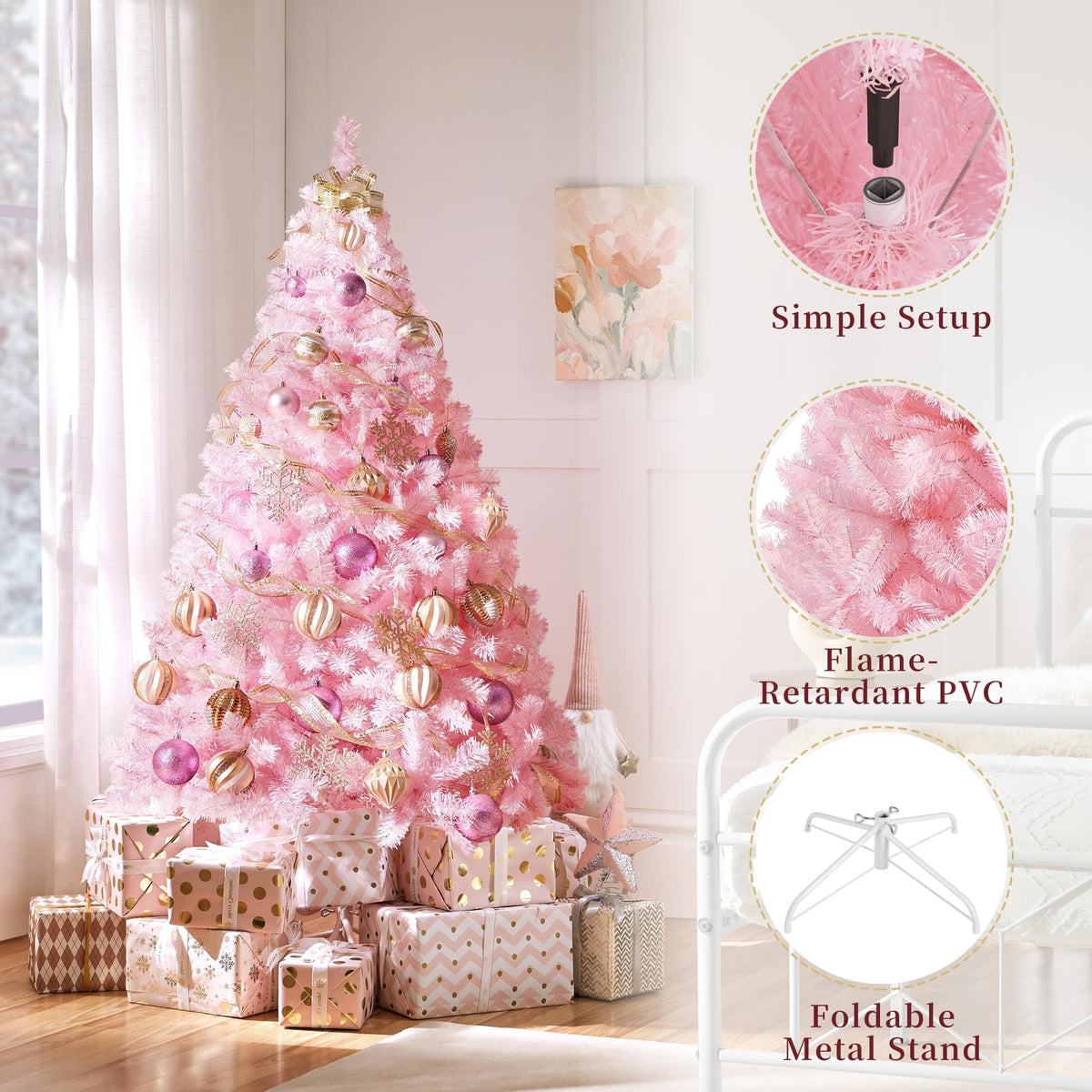 Shano Artificial Christmas Tree Bushy , Foldable Stand