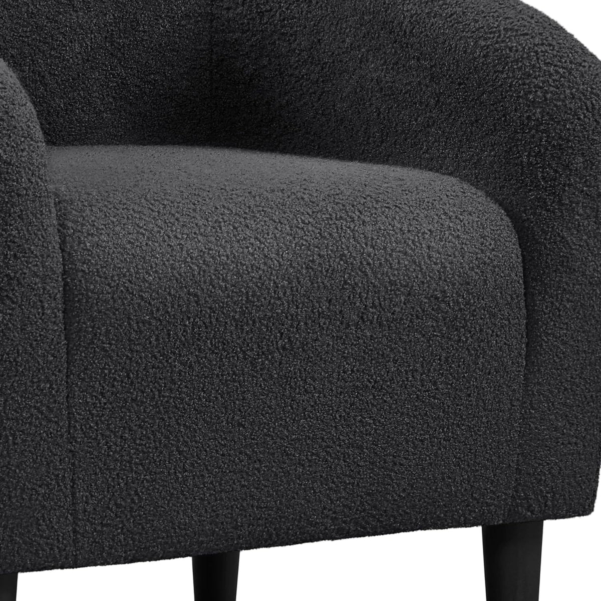 Shano Boucle Accent Tub Chair | Scandinavian Style | 28D Foam | Tapered Wooden Legs | 4 Colours