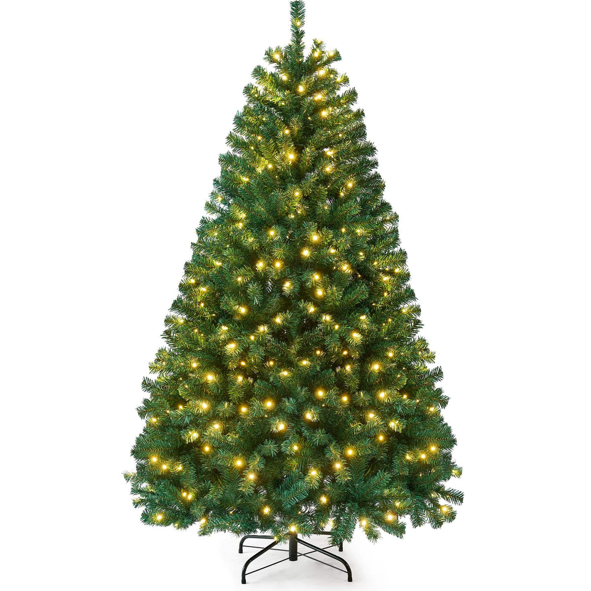 Shano Premium Christmas Tree 1432 Branch Tips Green Xmas Trees Bushy Artificial Christmas Tree Pine Tree with Metal Stand Easy to Assemble Realistic Spruce Branches Christmas Tree for Indoor and Outdoor