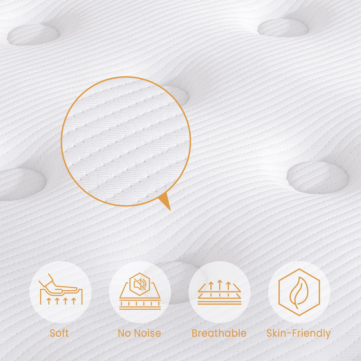 Luxury Hybrid Mattress  | 7-Zone Pocket Spring & Memory Foam | Medium Firm