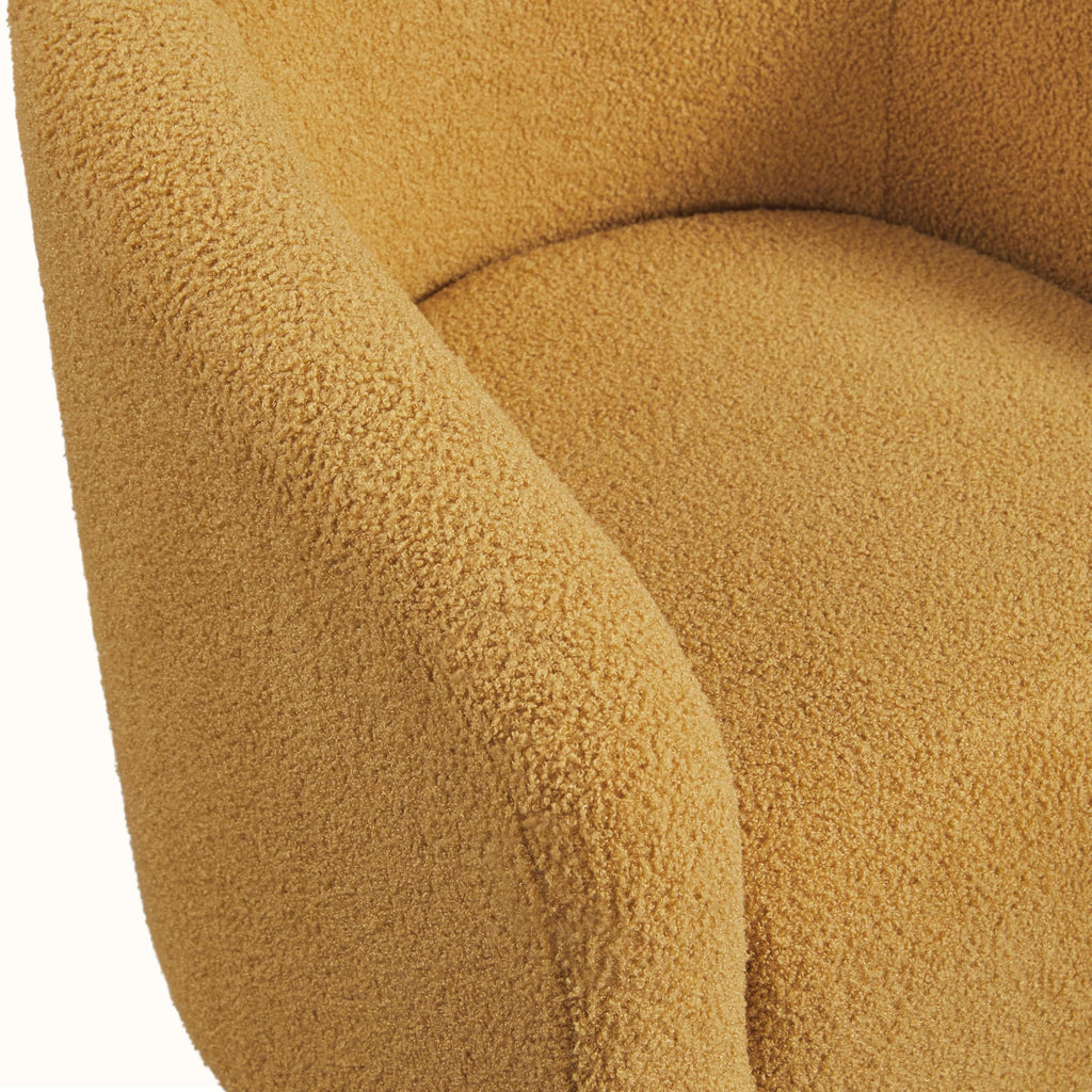 Shano Boucle Accent Tub Chair | Scandinavian Style | 28D Foam | Tapered Wooden Legs | 4 Colours