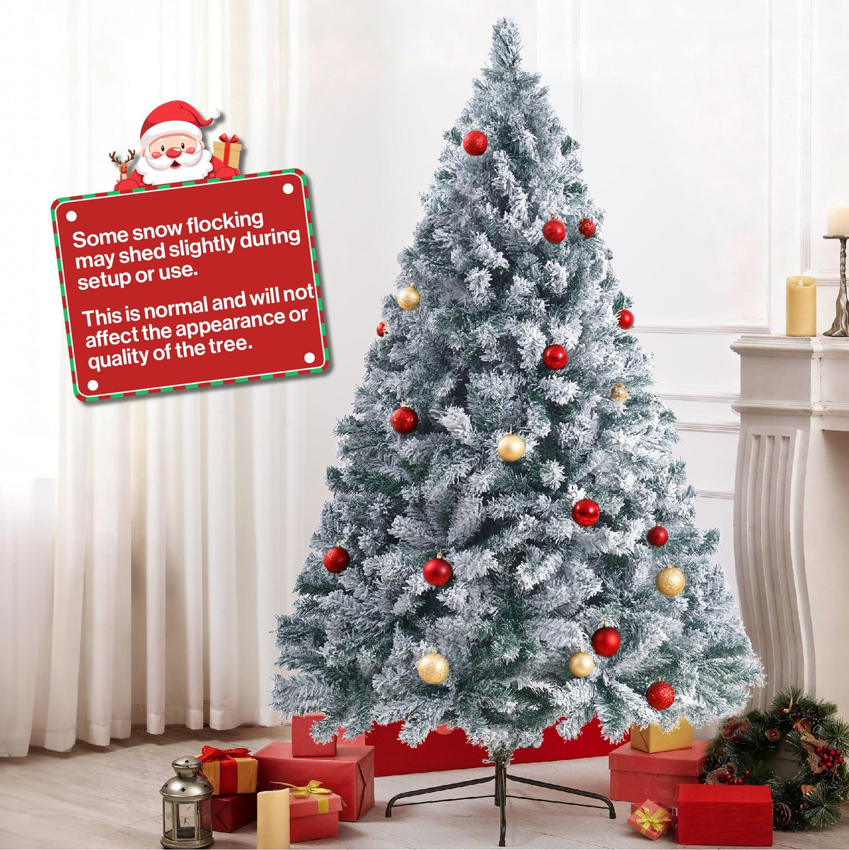 Shano Premium Christmas Tree 1432 Branch Tips Green Xmas Trees Bushy Artificial Christmas Tree Pine Tree with Metal Stand Easy to Assemble Realistic Spruce Branches Christmas Tree for Indoor and Outdoor