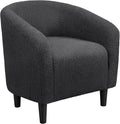 Shano Boucle Accent Tub Chair | Scandinavian Style | 28D Foam | Tapered Wooden Legs | 4 Colours
