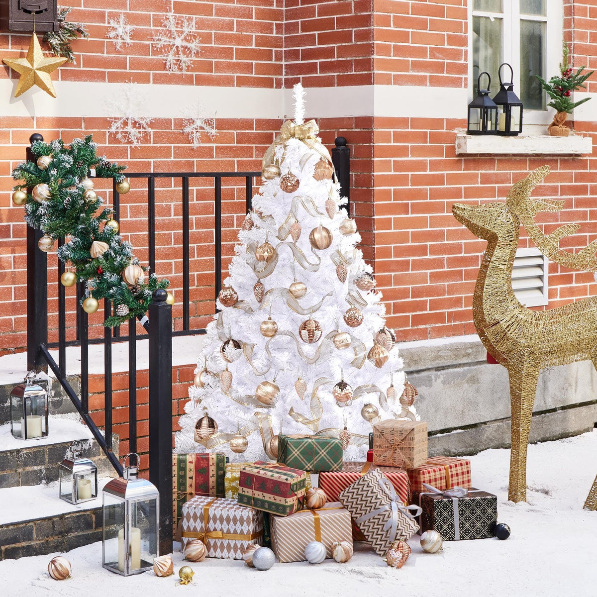 Shano Artificial Christmas Tree Bushy , Foldable Stand