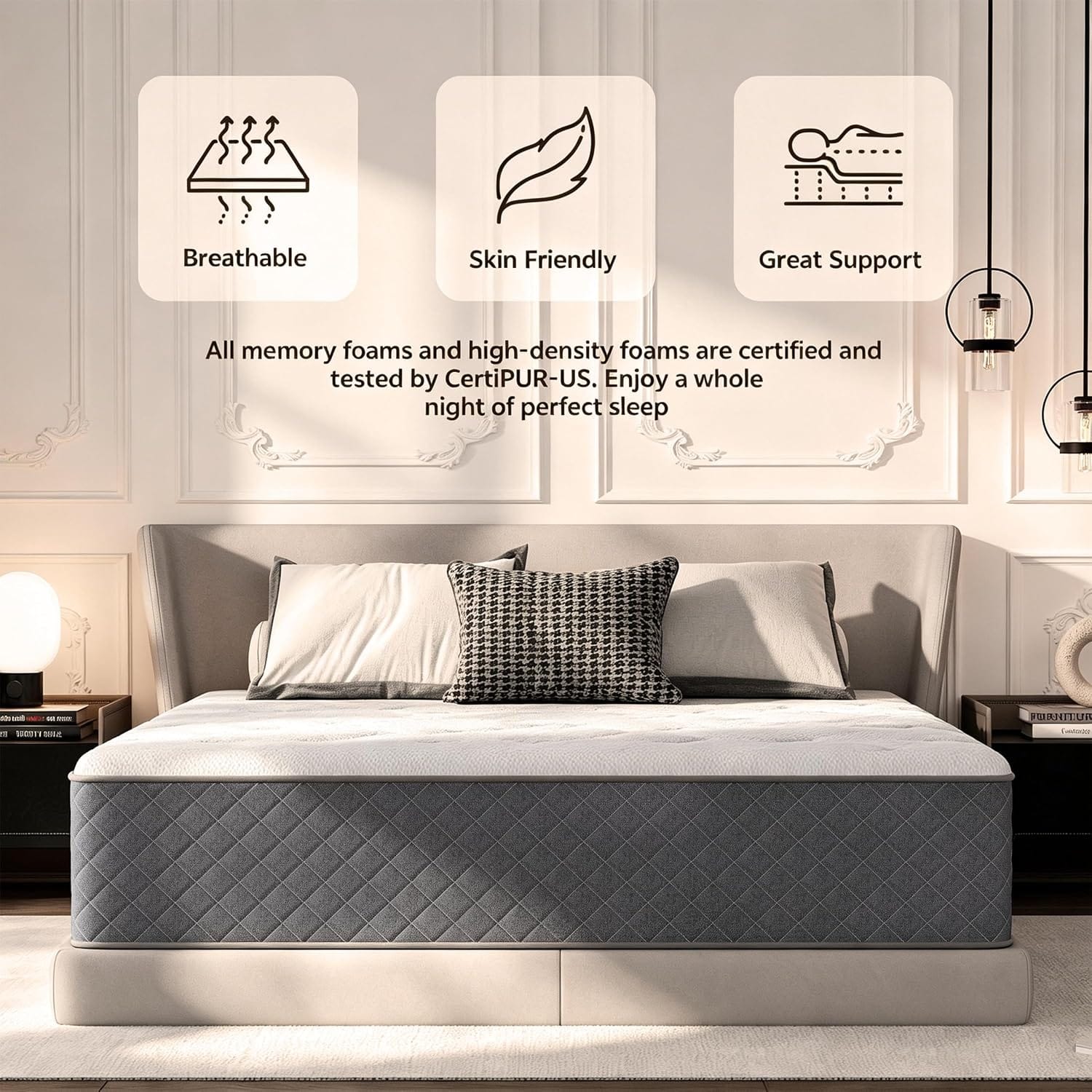 7-Zone Hybrid Pocket Spring & Memory Foam Mattress | Medium Firm | Motion Isolation | Single to King