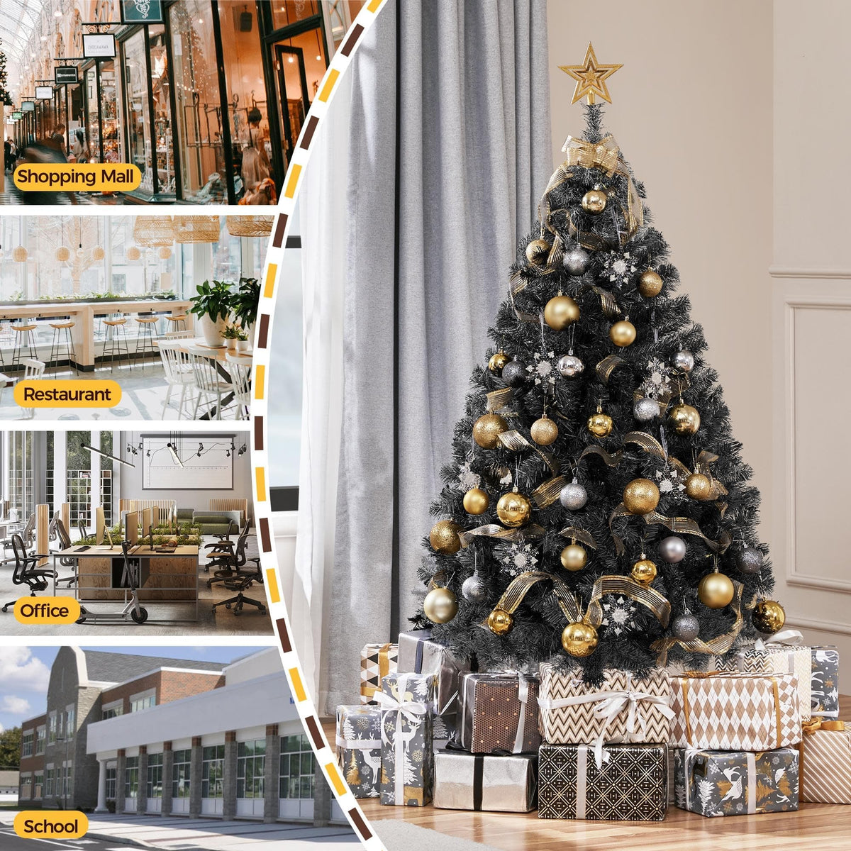 Shano Artificial Christmas Tree Bushy , Foldable Stand