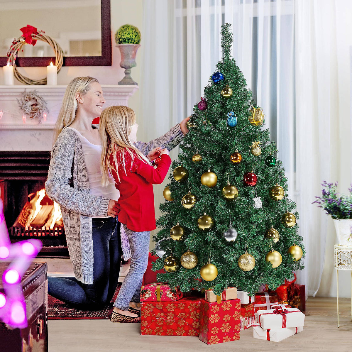 Shano Artificial Christmas Tree Bushy , Foldable Stand