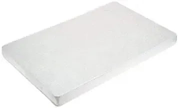 Solid Pine Junior Toddler Bed with Foam Mattress & Safety Rails | White | Ages 2–5
