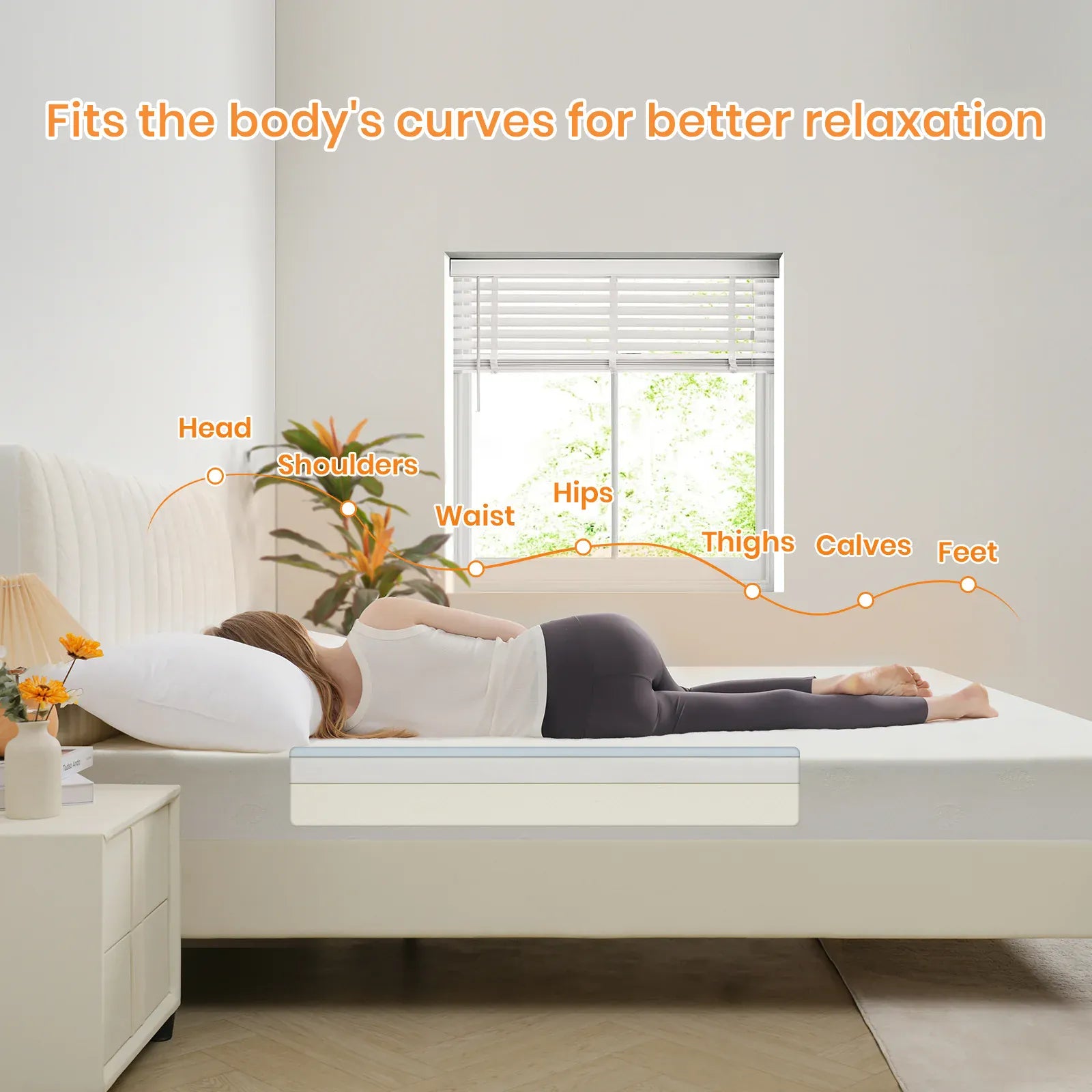 Good Nite Memory Foam Mattress | Single & Double | Medium-Firm Support