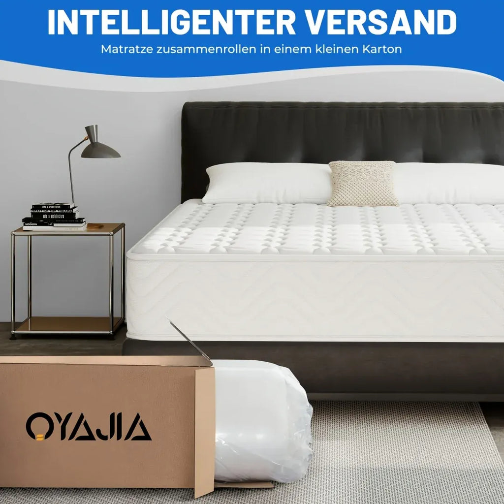 Single Bed Mattress 3ft — 23cm Pocket Spring & High-Density Foam, Roll Packed