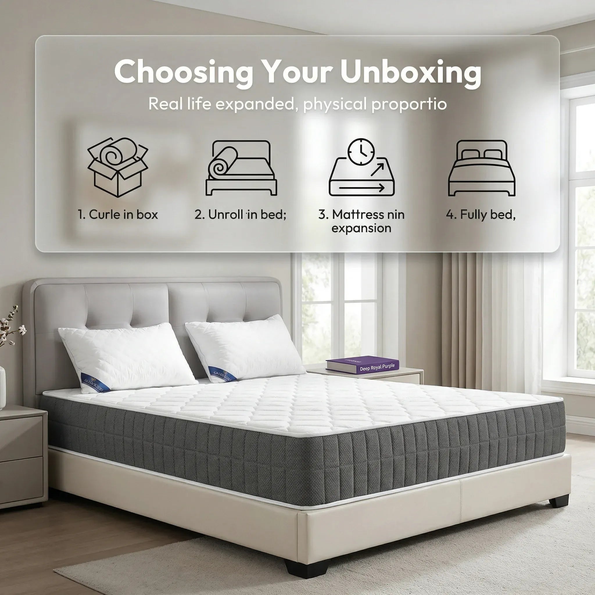 25cm Pocket Spring Hybrid Mattress | Medium-Firm | Mattress in a Box | Double