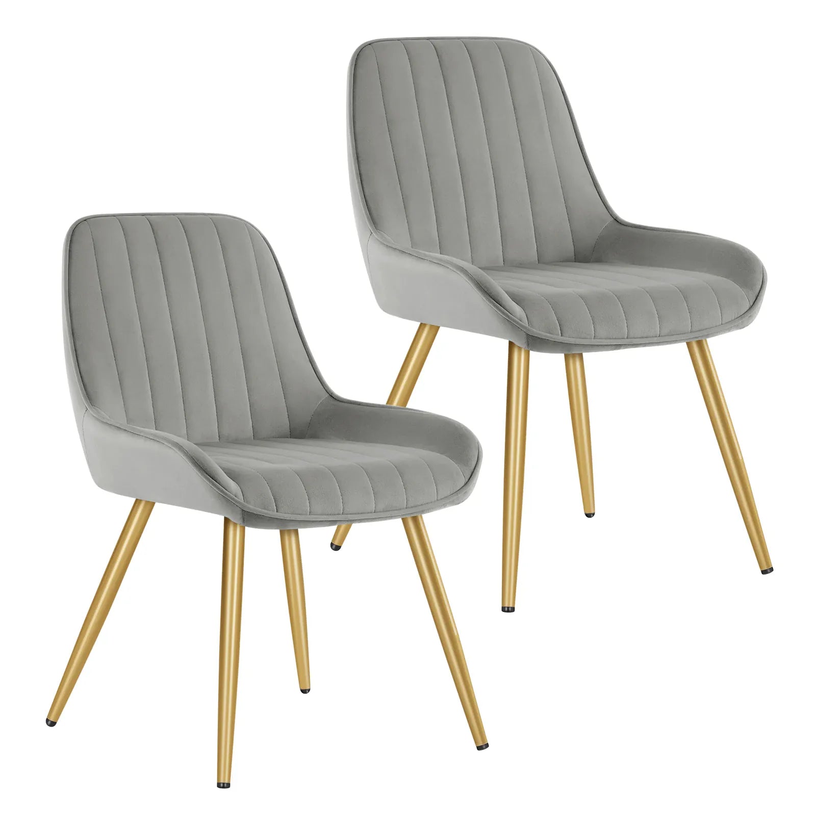 Lestarain Upholstered Dining Chairs | Set of 2 | Faux Leather & Velvet | Metal Legs