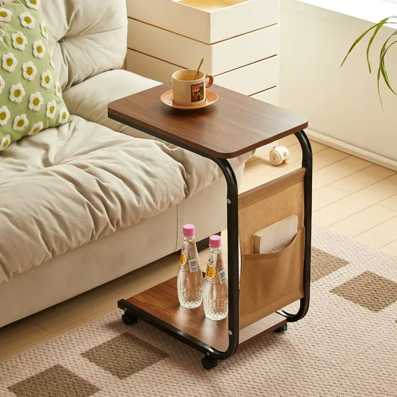 C-Shaped Side Table for Sofa — Living Room Coffee & End Table