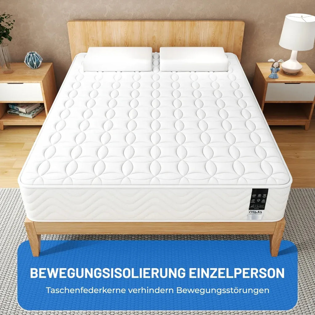 Single Bed Mattress 3ft — 23cm Pocket Spring & High-Density Foam, Roll Packed