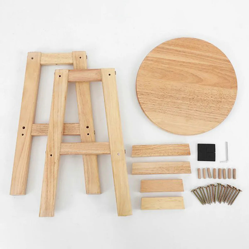 Nordic Solid Wood High Bar Stool — Bistro Counter Stool for Kitchen & Bar