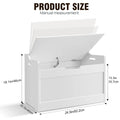 Kids Wooden Toy Box & Storage Bench with Lid | Soft-Close Safety Hinges | White MDF