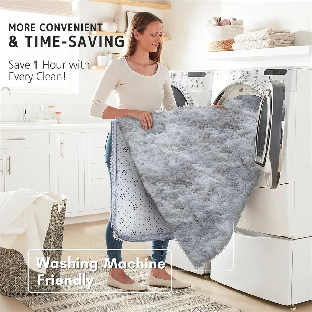 Ultra Shag Area Rug 5ft x 8ft — Fluffy, Soft & Non-Slip for Living Room & Bedroom