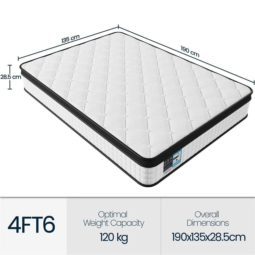 Costoffs Hybrid Mattress — Memory Foam & Pocket Spring with 3D Breathable Fabric, Single & Double
