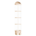 Clear Stuffed Animal Storage Tube | Stackable Toy Organiser | Beige & Pink