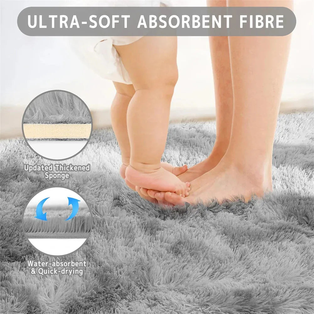Ultra Shag Area Rug 5ft x 8ft — Fluffy, Soft & Non-Slip for Living Room & Bedroom