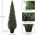 Artificial Cedar Tree | Set of 2 | 3ft, 4ft & 5ft | UV-Resistant Faux Topiary for Garden, Patio & Home