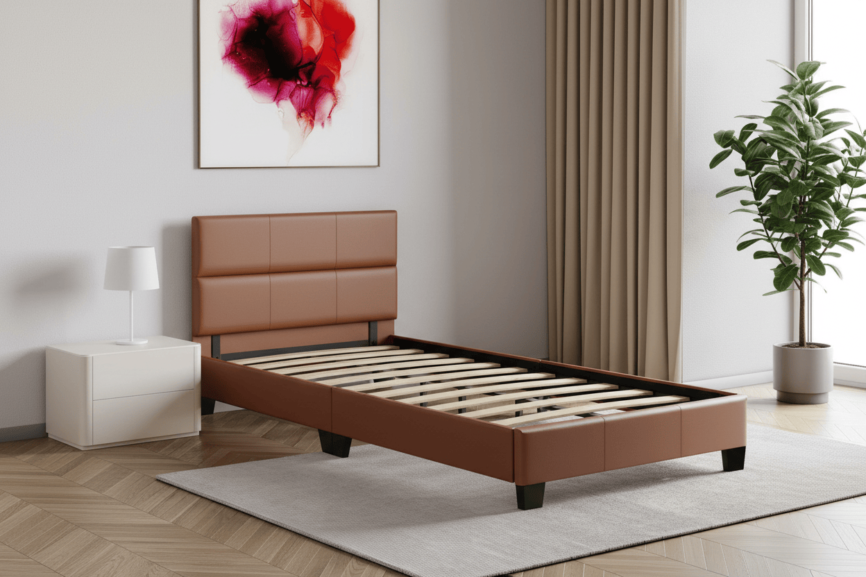 Single Bed Frame - Brown